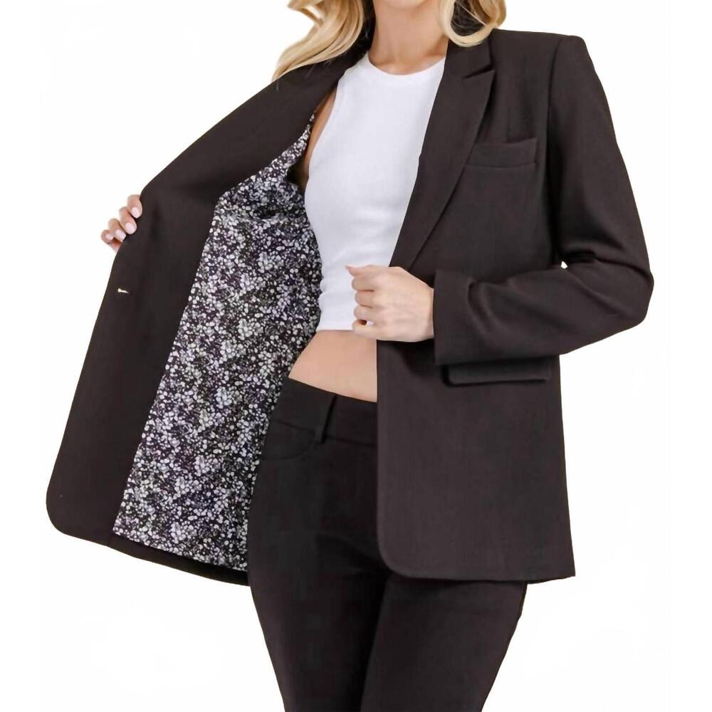 NEW NYLAND eugenie slightly loose fit blazer in black